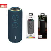 Enceinte Bluetooth portable étanche IPX7 Ozzie avec appairage TWS et lumière rythmique RGB pour camping, fêtes à la piscine, cadeau d'entreprise