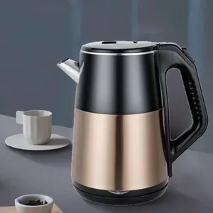 Household 1.7L Rapid Boiler Water Coffee Glass Body Jug Glass Tea Kettle Turkey Glass Kettle Two Layer Electric Kettle