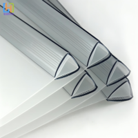 Barres de reliure à glissière incurvées lisses en PVC barres de dossier transparentes Clips de tige de traction A4 en tissu de clôture Clips de barre de traction