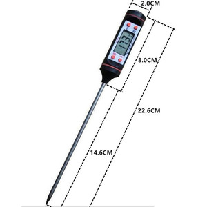 Tp101 Stainless Steel Probe Thermometer Digital Meat Cooking Food Kitchen Baking Oil Temperature Checker With Long Stem - Product Image 2