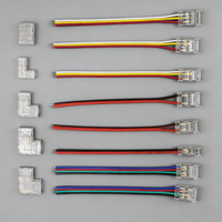 Conector para Tiras LED COB de 2, 3 y 4 Pines, Contacto de Cobre ABS, 5mm 8mm 10mm, RGB CCT, Luces de Cinta Flexibles
