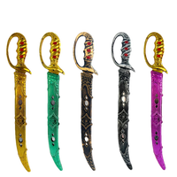 Épées en plastique électroplaquées colorées et couteaux généraux pour accessoires de performance, costumes de cosplay et jouets pour fêtes costumées d'Halloween