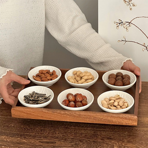 Vente en gros <span class=keywords><strong>de</strong></span> petits plats ronds en céramique rétro, plateaux en bois, <span class=keywords><strong>vaisselle</strong></span>, plats à sushi, plats à sauce soja, ensembles <span class=keywords><strong>de</strong></span> plats <span class=keywords><strong>pour</strong></span> <span class=keywords><strong>12</strong></span> <span class=keywords><strong>personnes</strong></span> - Product Image 2