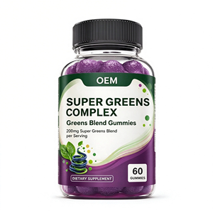 Suplemento Nutricional Diario en Gomitas Super Greens Complex, Fabricación Personalizada OEM ODM - Product Image 1