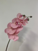 Orchidées artificielles de qualité supérieure en latex, toucher réel, 7 têtes, couleur rose, pour mariage, décoration de la maison, fête des mères