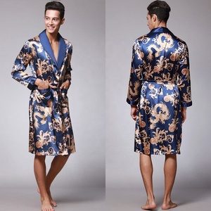 <span class=keywords><strong>Peignoir</strong></span> de luxe <span class=keywords><strong>en</strong></span> soie glacée pour <span class=keywords><strong>homme</strong></span>, imprimé dragon, <span class=keywords><strong>en</strong></span> <span class=keywords><strong>satin</strong></span>, grande taille, à manches longues, pour la nuit - Product Image 2