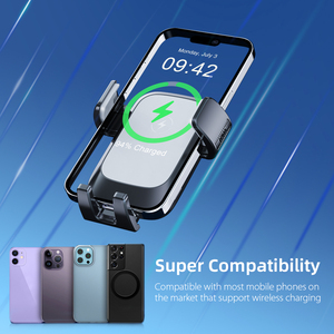 New Arrival 15 Wát sạc không dây Car Air Vent nhanh không dây sạc điện thoại di động chủ thế hệ mới điện thoại di động điện thoại chủ - Product Image 2