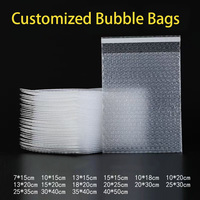 Pochette adhésive transparente à bulles, personnalisable, antichoc pour l'expédition, le déménagement et le stockage de petits articles