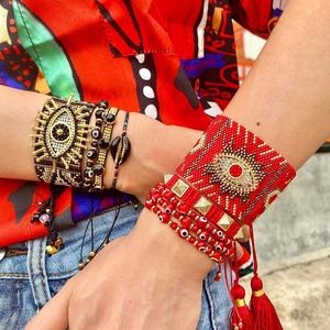 Go2boho nazar bilezik kadınlar takı için 2023 Miyuki el yapımı dokuma türk göz Pulsera arkadaşlar hediye yunan göz bilezikler seti - Product Image 1