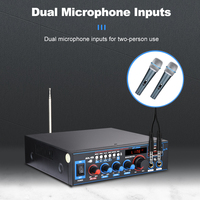   Penguat Daya Audio Echo Bass Treble USB SD FM Perekam Kontrol Mikrofon Speaker Karaoke Rumah Buatan Pabrik Sendiri