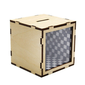 Caja Mágica de Madera para Ahorrar Dinero, Kit de Ciencia DIY, Formas Geométricas, Montaje Manual, Juguete Educativo para Niños de 7 a 9 Años - Product Image 1
