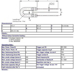 Tubo de Xenón para Estroboscopio - Certificado RoHS, Garantía de 5 Años, Frecuencia de 1-200Hz, Solución de Iluminación de Alta Eficiencia - Product Image 6