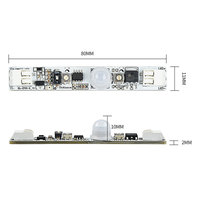 Interrupteur à capteur infrarouge DC12V 24V sans soudure, variateur de luminosité élevé, profil en aluminium, bande lumineuse LED, circuit imprimé, variateur de luminosité par geste de la main, carte PCB