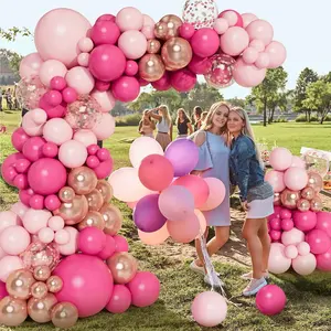 DIY Blue White And Pink Balloon Garland Arch Kit Wedding Birthday Balloons Decoration Party Balloons For Kids Baby Shower Party