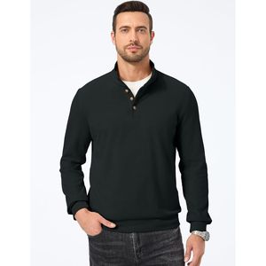 Sudadera de cuello alto para hombre FOXA, de manga larga, forro polar, térmica, ligera y transpirable. - Product Image 3