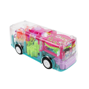 Transparent Plastic Gear Car Electric Music <b>Light</b> Simulation Model Baby Kids Toy Bus for 2 to 4 Years - Product Image 4