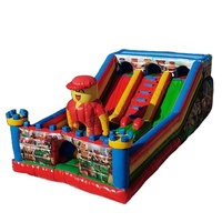 Grand château gonflable, Trampoline, terrain de jeu gonflable, Combo de dessin animé gonflable avec glissière pour les fêtes
