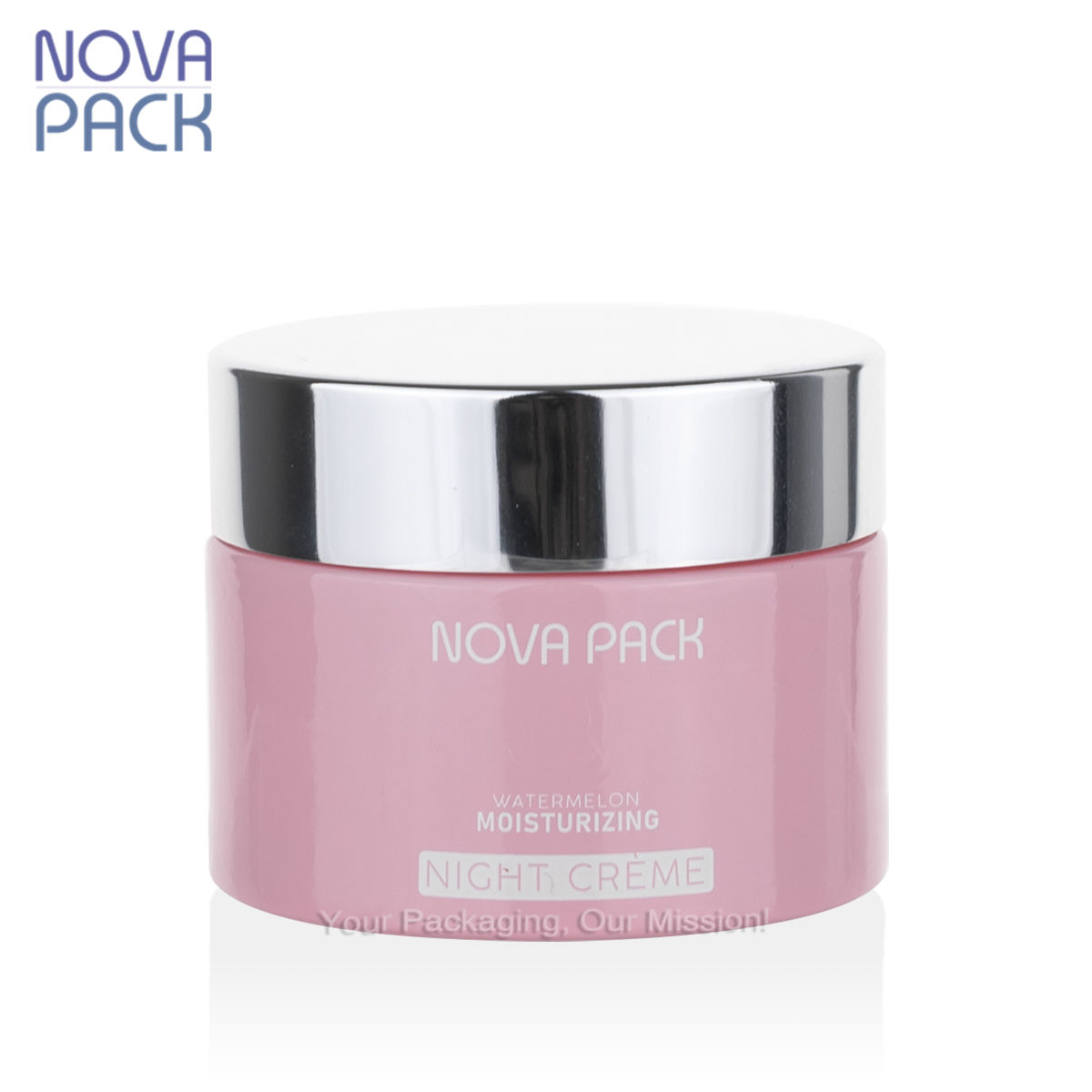 ขวดสีชมพูเคลือบ + ฝาสีเงิน