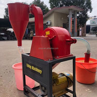 Hachoir à maïs portable mini auto-amorçant, facile à utiliser, petite machine agricole pour usage domestique, broyeur d'aliments pour volailles, conception à faible bruit