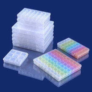 Boîte de rangement de bureau en plastique PP, 10 compartiments, transparente, avec couvercle à fermeture à bouton-pression, pour accessoires de pêche, perles et bijoux - Product Image 6