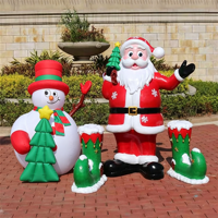 Bonhomme de neige gonflable de Noël imperméable de 2 m, décoration de Noël gonflable publicitaire, lumières LED, installation facile, bonhomme de neige gonflable