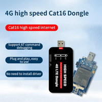 Dongle CAT16 2. 2 4G LTE con ranura para tarjeta SIM Tarjeta de red inalámbrica USB compatible con AT Command/SMS/Call/Linux