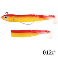Yousya Offre Spéciale multicolore en forme de T PVC réaliste tête de plomb crochet en métal dur Sidewinder méné leurre de pêche pour la truite basse