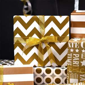 Holo Hot Stamping <b>Wrapping</b> <b>Paper</b> <b>Roll</b> <b>Christmas</b> Santa Design 80gsm Metallic Art <b>Paper</b> Wholesale Custom Luxury Gift Packaging - Product Image 3