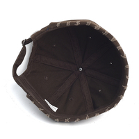 Hip Hop unisexe bonnet chapeau réglable coton cassé couleurs unies lettre étiquette sans bord casquettes couleur lavée Docker casquette sans visière