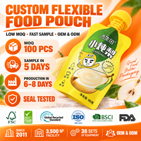 Sachet Doypack imprimé personnalisé avec bec verseur, en film haute barrière et bouchon torsadé, pour boisson aux herbes de chèvrefeuille et de tremella