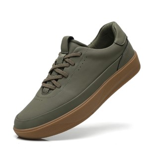 <b>Matte</b> Surface Leisure Shoes Street Walking Shoes Simple Vent Hole Design Comfort Light Tan Flat Bottom All Season Daily Match - Product Image 4