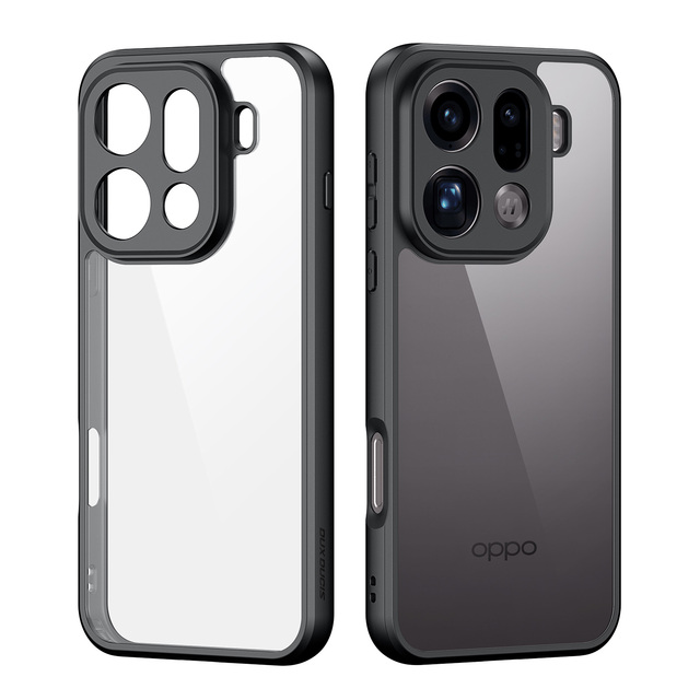 Minimalist Style Frosted Feel PC+TPU Shockproof Transparent Back Cover Phone Case for OPPO Find X9 Pro