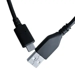 Medidor de cor preto USB OEM para tipo c 6A cabo de carregamento rápido