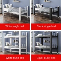 Langlebiges Doppelstockbett aus Eisen mit Stahlrahmen, Hoch-Tief-Design, Queen-Size für Studenten- und Mitarbeiterwohnheime, Modernes Design