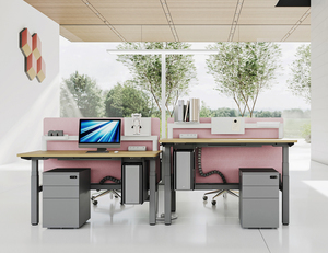 कार्यालय ओपन वर्कस्टेशन कस्टम ऊंचाई समायोज्य कार्यालय कार्यकारी दो-व्यक्ति स्थायी डेस्क - Product Image 5