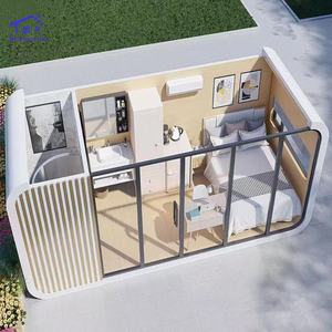 Maison mobile portable avec mur en verre, maison préfabriquée, aménagement personnalisable, camping, cabane Apple, maisonnette préfabriquée - Product Image 5