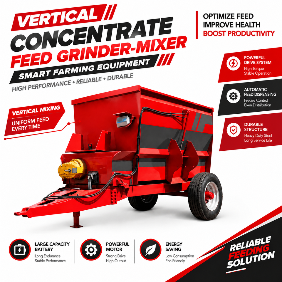 Waste Mixer Machine 3 Ton/H Vertical Feed Grinder Mixer 70KW Three Phase Electric Grain ...