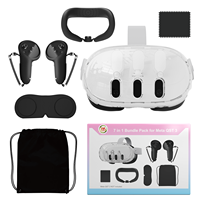 Kit de protection VR 6 en 1 pour Quest 3-Ensemble de housses en silicone antichoc avec coussinet facial et chiffon de nettoyage