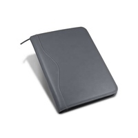 Logo personnalisé Portefeuille À Glissière A4 Conférence D'affaires Document Organisateur de Dossier En Cuir PU Portefeuille