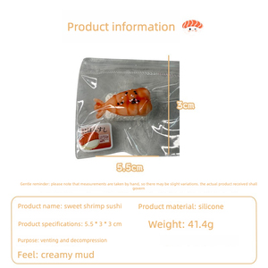 Sushi Series Squishy <b>Toy</b> Super Soft <b>Slime</b> Feel Stress Relief Slow Rebound Safe Non-Toxic Silicone <b>Toy</b> Individually Packaged - Product Image 3