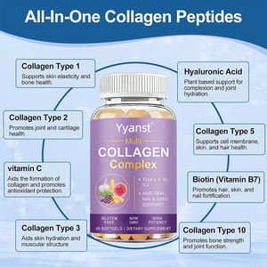 Cápsulas de Péptidos de Colágeno OEM/ODM para la Elasticidad de la Piel, Salud Ósea y Blanqueamiento, Uso en Adultos, Bajo en Carbohidratos y Azúcar - Product Image 4