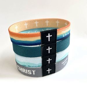 Bracelet en tissu tissé tendance, personnalisé, 100 % polyester, extensible, avec puce NFC, pour festival – Vente chaude - Product Image 3