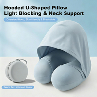 Oreiller de voyage personnalisé en soie glacée et mousse à mémoire de forme en U avec couvre-cou, portable, pour avion, bureau, sommeil, massage, soutien, extérieur et voyage