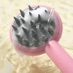 Soft Silicon Hair Scalp Care Massage Shampoo Brush Head Scalp Massager Comb Hair Wash Cleaning Tools