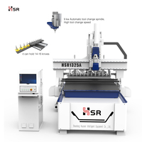 Máquina de Tallado de Madera CNC HSR 1325 de 4*8 Pies con Cambiador Automático de Herramientas, Bomba de Vacío y Husillo de 9KW con el Mejor Servicio