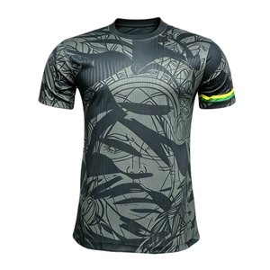 Maillot de football 2026 Rio Culture Edition Master Grade court 100 % polyester gris anthracite avec motif Samba, séchage rapide et respirant - Product Image 1