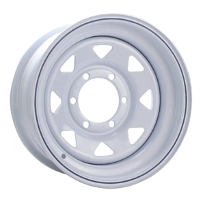 Conception populaire 8 rayons Triangle trou blanc noir <span class=keywords><strong>13</strong></span> 14 15 16 17 <span class=keywords><strong>pouces</strong></span> jantes <span class=keywords><strong>remorque</strong></span> roue 4x4 Sport <span class=keywords><strong>jante</strong></span> - Product Image 1