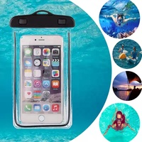Étui étanche pour téléphone portable Veilleuse PVC transparent Rose Vert Bleu Orange Pochette pour téléphone étanche