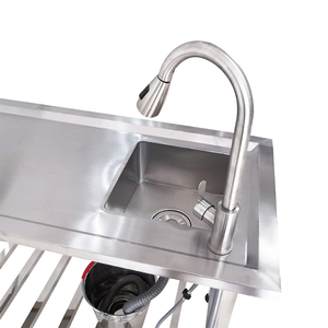 OSCAT Et-28 Veterinary Equipment Large Veterinary <strong>Autopsy</strong> Table 304 Stainless Steel Construction with Built-In Sink - Product Image 5