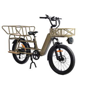 Vélo électrique à longue portée de haute qualité 48V 250W/500W/750W, vélo <span class=keywords><strong>cargo</strong></span> électrique avec double batterie pour deux enfants, vélo électrique - Product Image 4